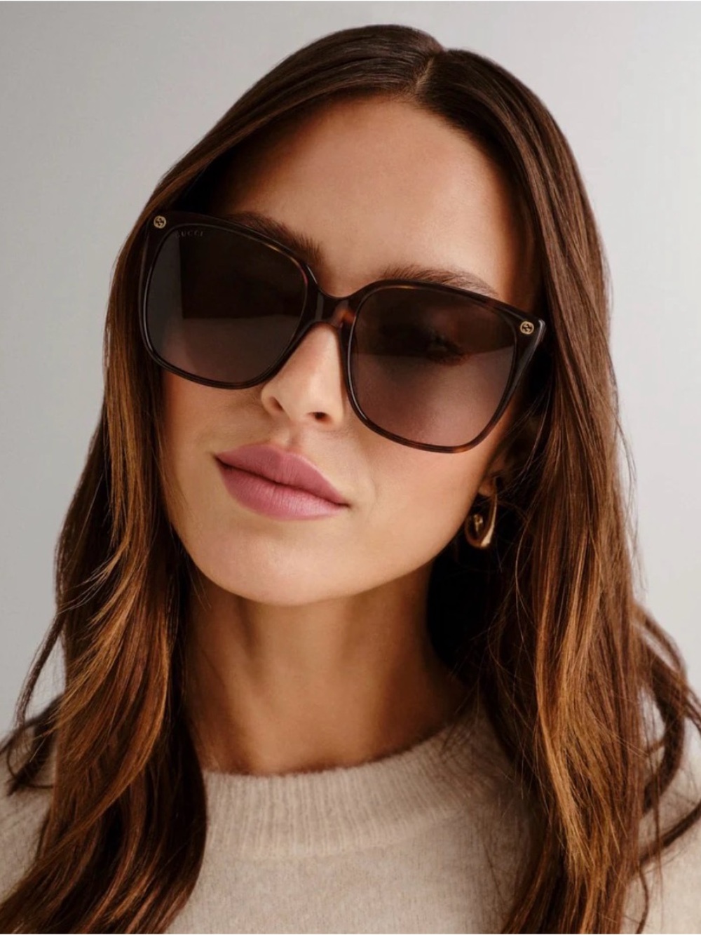 GUCCI GG0022S Women’s Tortoise Brown Sunglasses - NEW